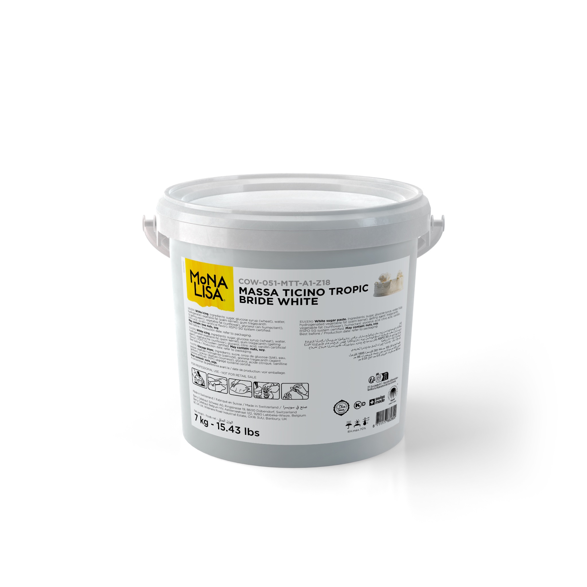 7kg Kübel Massa Ticino Tropic weiß AKTION!!
